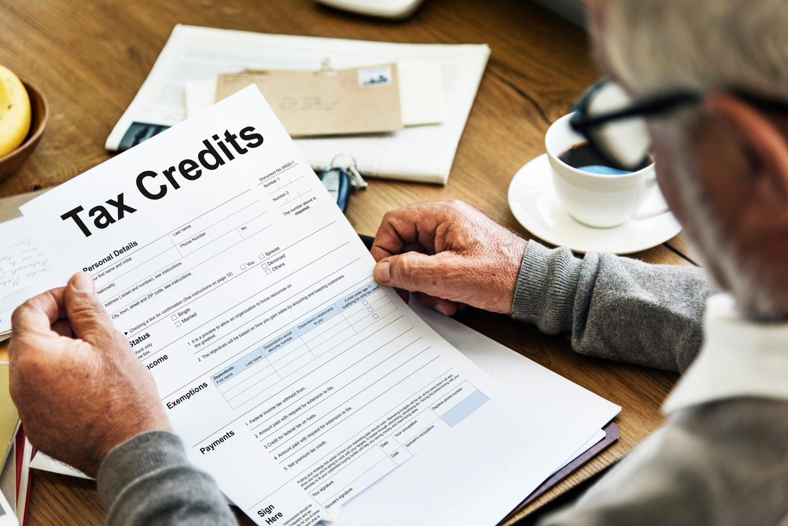 Tax Credits Claim Return Deduction Refund Concept